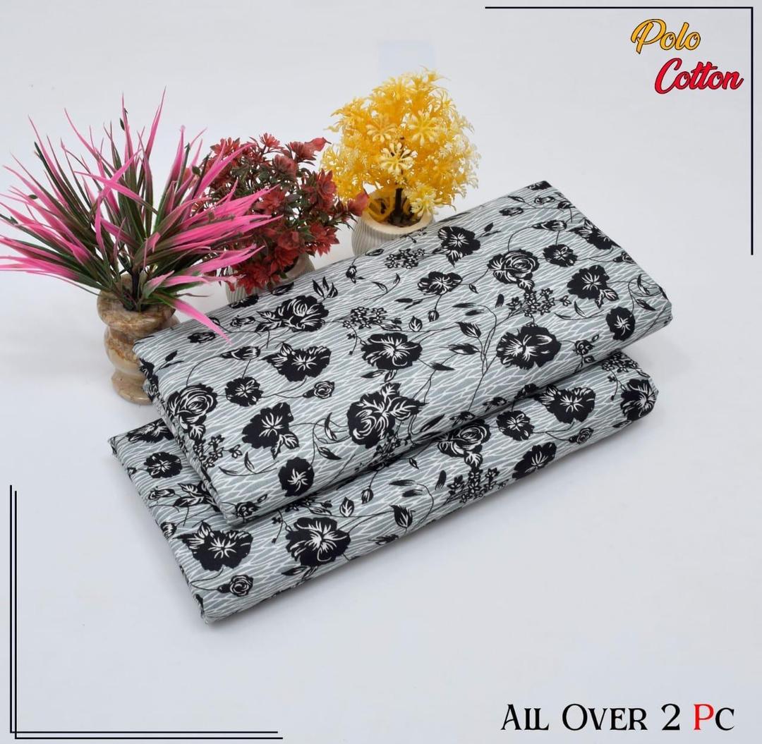 Printed 2-Piece Polo Cotton Suit - Golden